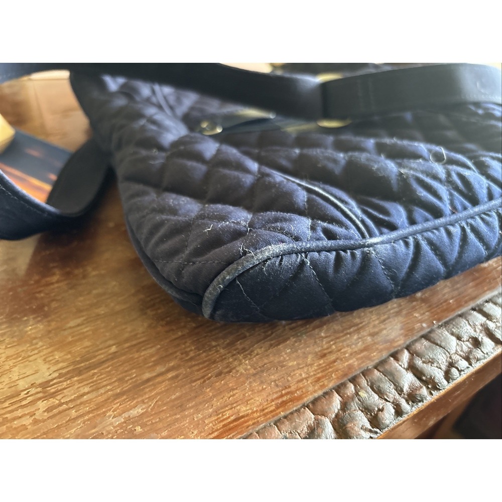 Navy Blue Quilted Vera Bradley Crossbody Purse - Picture 4 of 7